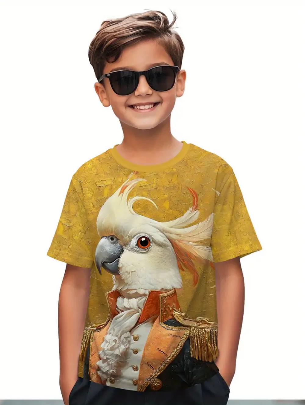 Kids' Tropical Macaw Parrots B - مراجعة Tee Graphic Print وسعره