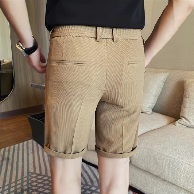 Men's Elastic Waist Summer Sho - مراجعة Shorts Chino Slim وسعره