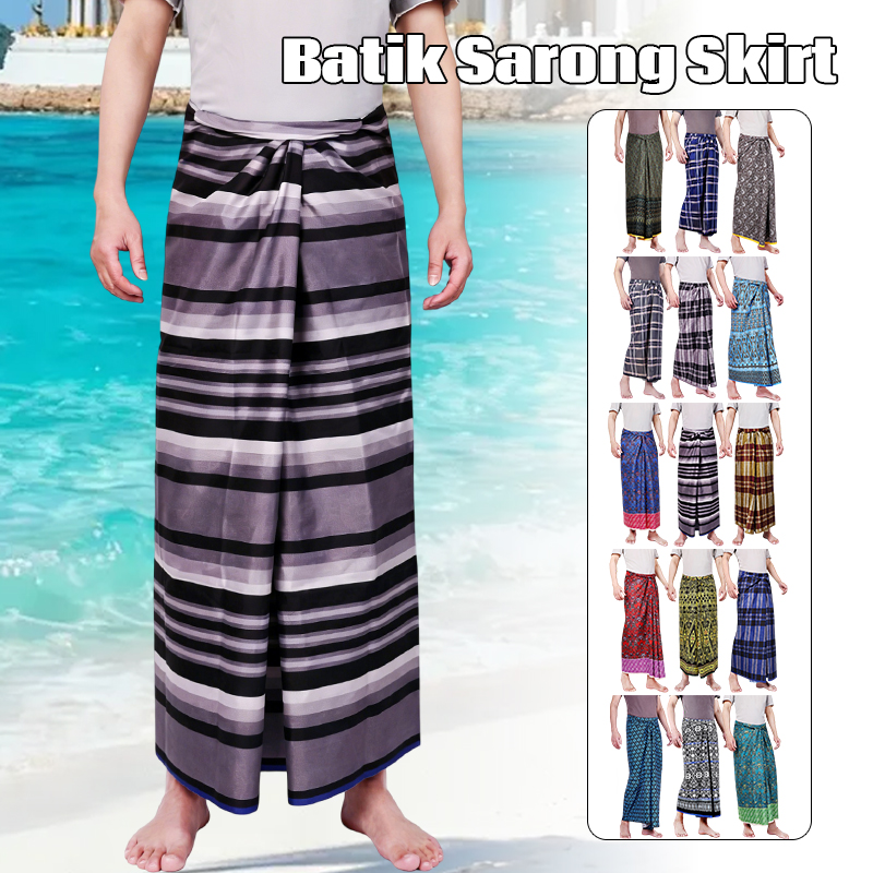 Men Women Batik Sarong Skirt E - مراجعة Sarong Men Wrap وسعره