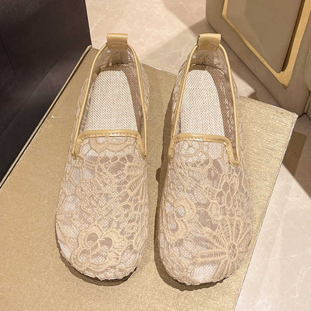 Chic Lace Mesh Hollow Out Espa - مراجعة Espadrille Slip On وسعره
