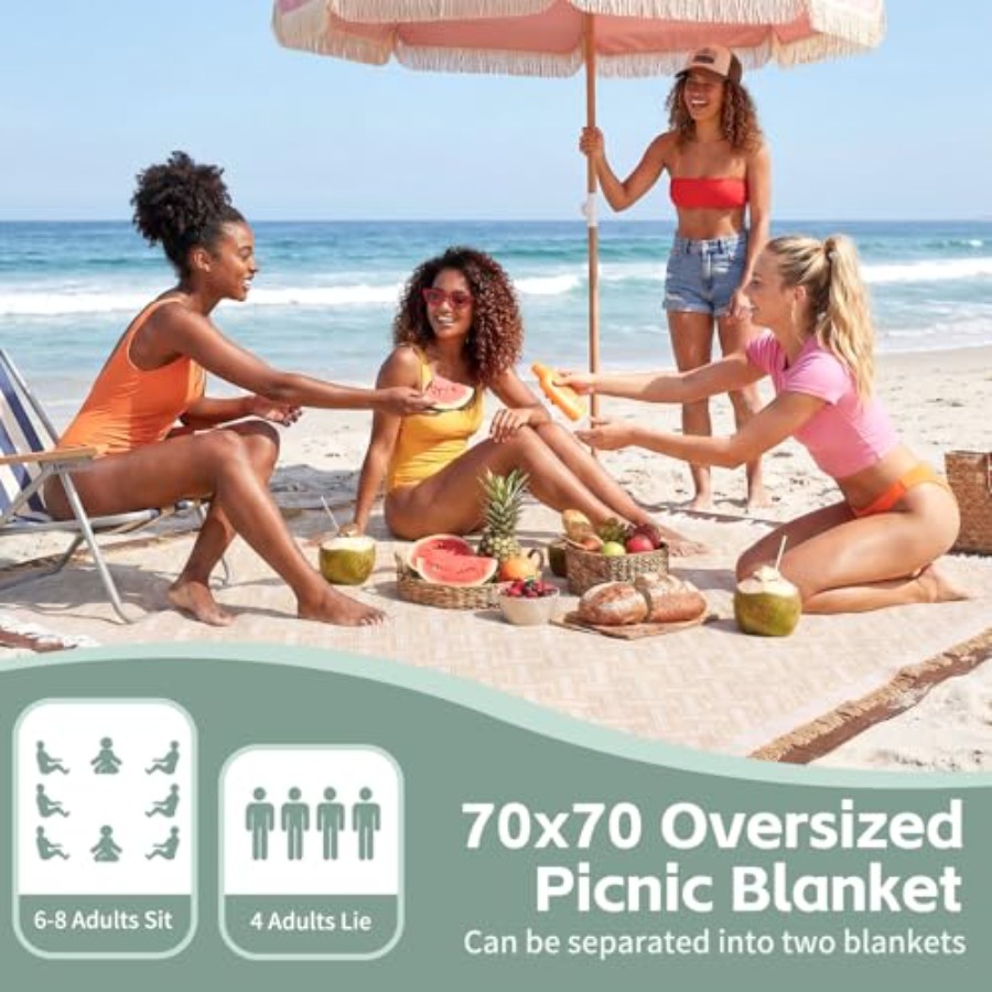 2 in 1 Extra Large Boho Beach  - مراجعة Beach Towel Large وسعره