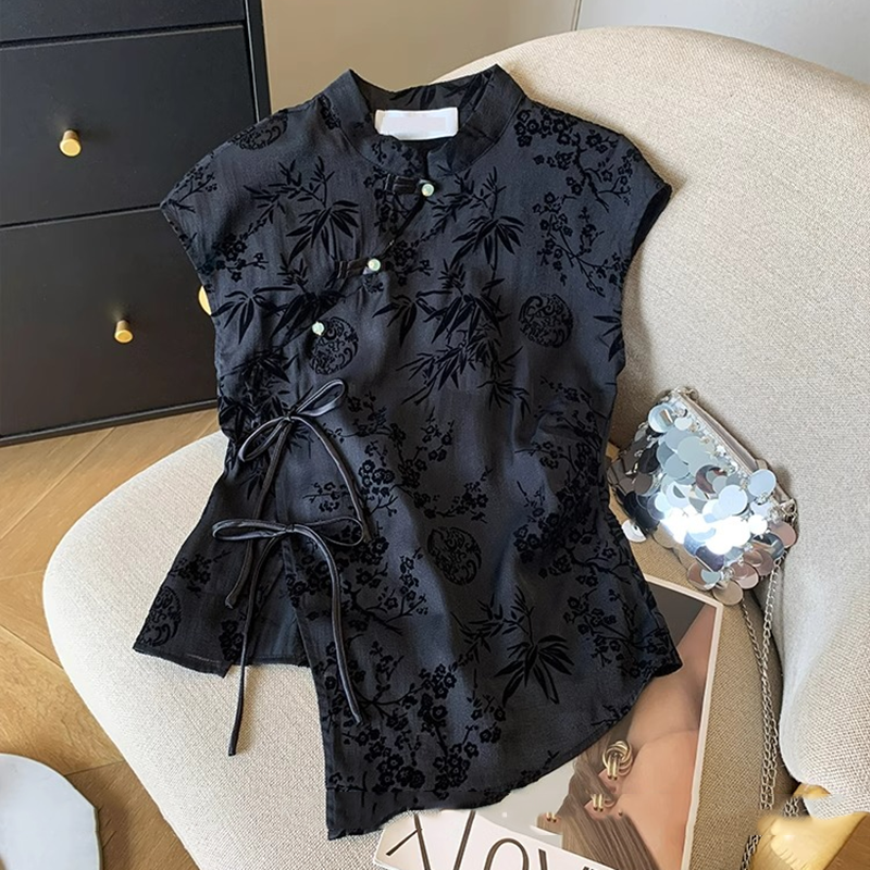 Retro Thin Shirt New Chinese S - مراجعة Shirt Camp Collar وسعره