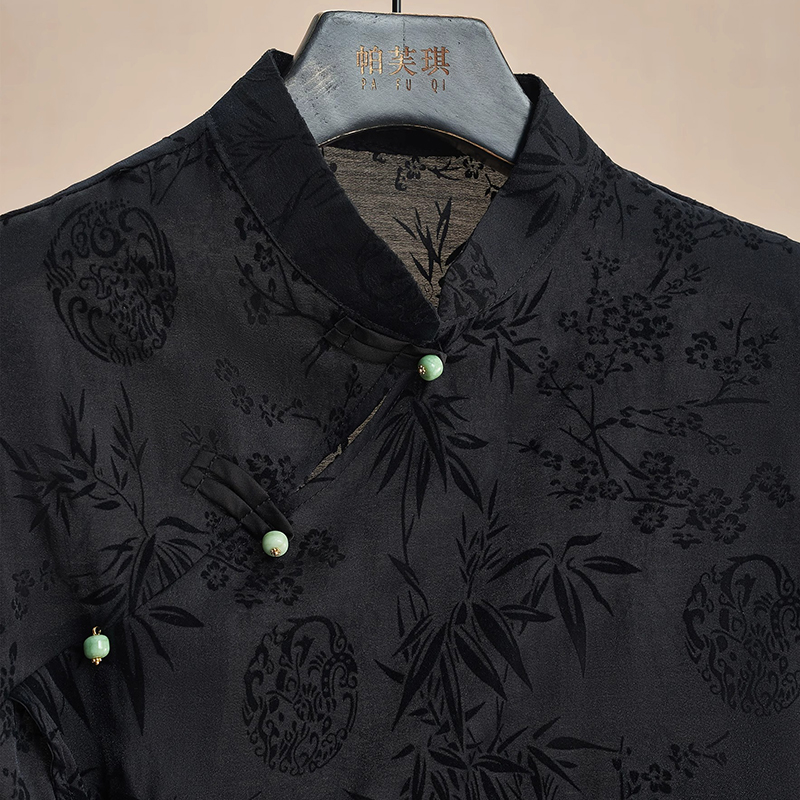 Retro Thin Shirt New Chinese S - مراجعة Shirt Camp Collar وسعره