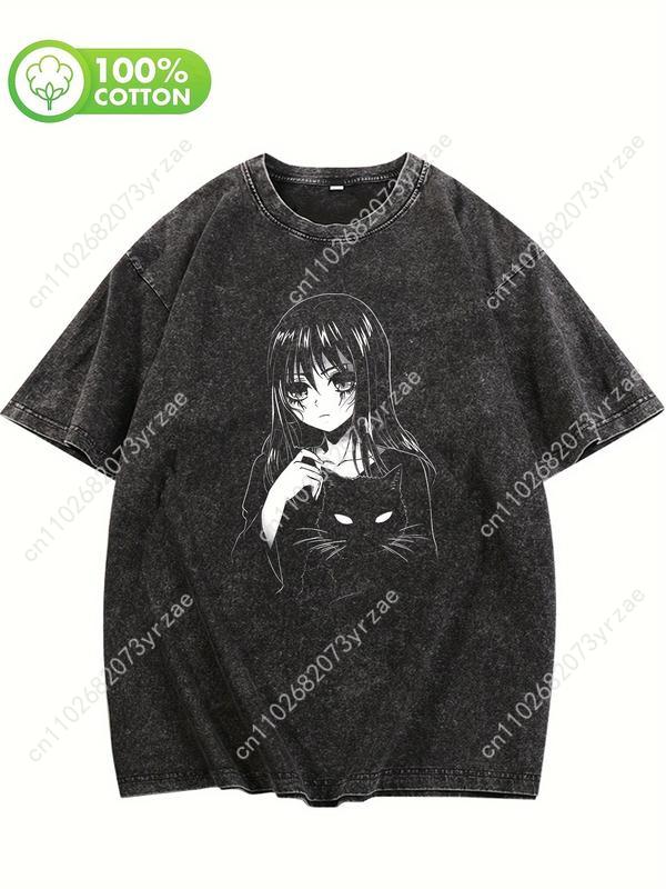 Black Cat Patterns Retro Tshir - مراجعة Linen Shirt Breathable وسعره