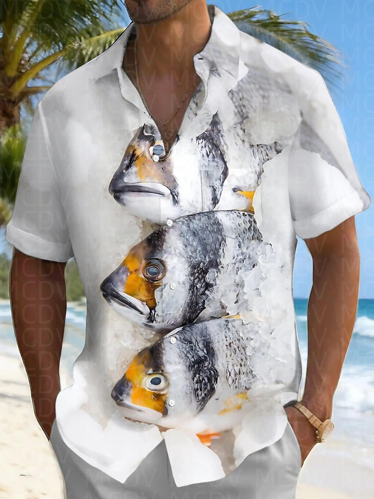 Bird Pattern Men's Hawaiian Sh - مراجعة Shirt Camp Collar وسعره