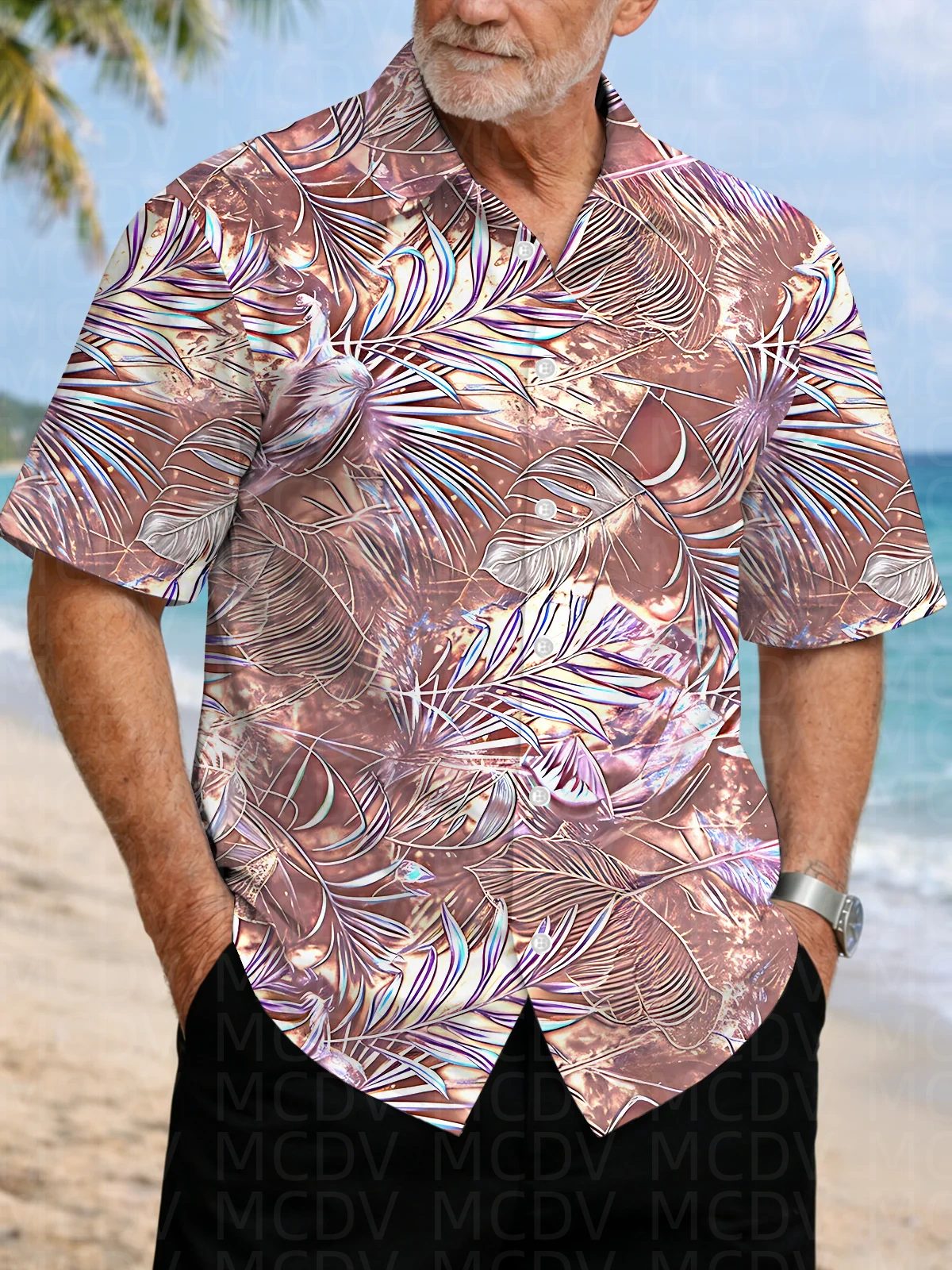 Bird Pattern Men's Hawaiian Sh - مراجعة Shirt Camp Collar وسعره