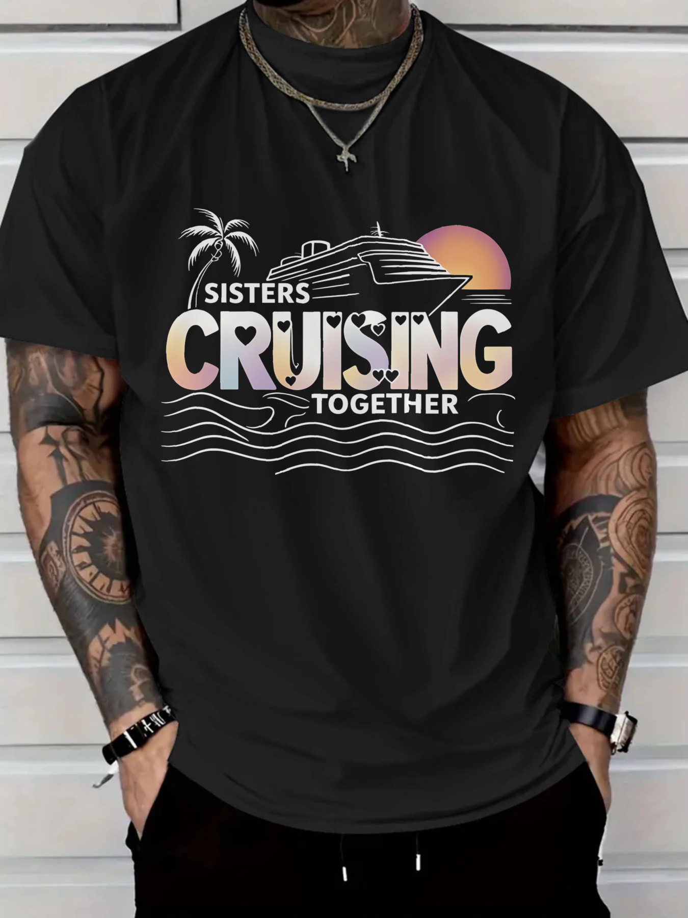 Men's Vacation T-Shirt Sisters - مراجعة Tee Graphic Print وسعره