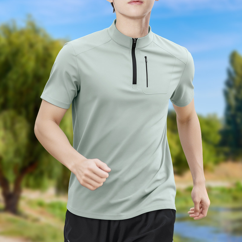 Men's Half-Zip High-Stretch Qu - مراجعة Shirt Camp Collar وسعره