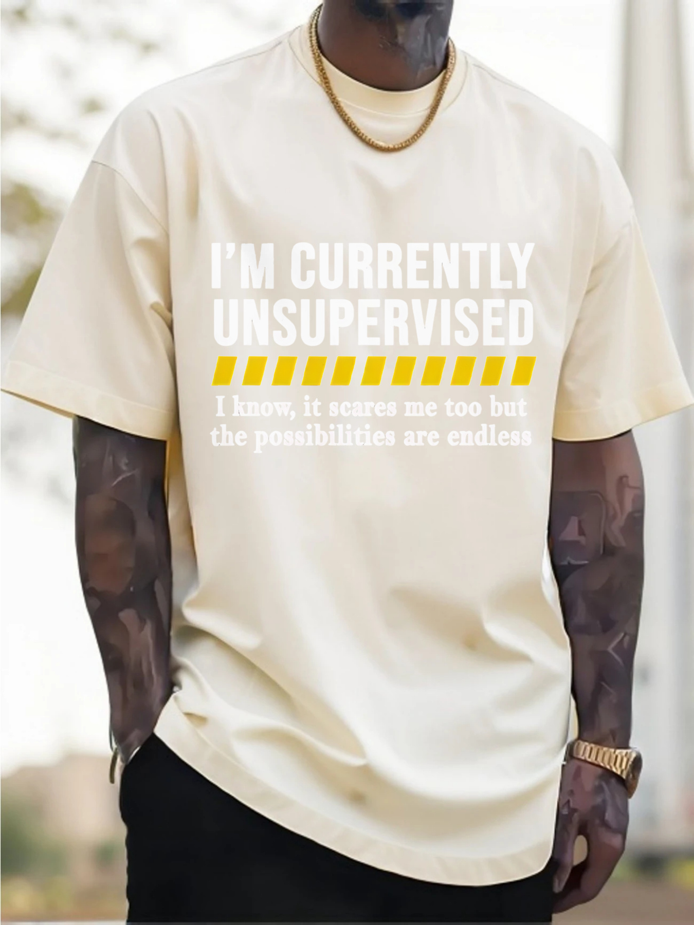 New Men's Casual Cotton T-Shir - مراجعة Tee Graphic Print وسعره