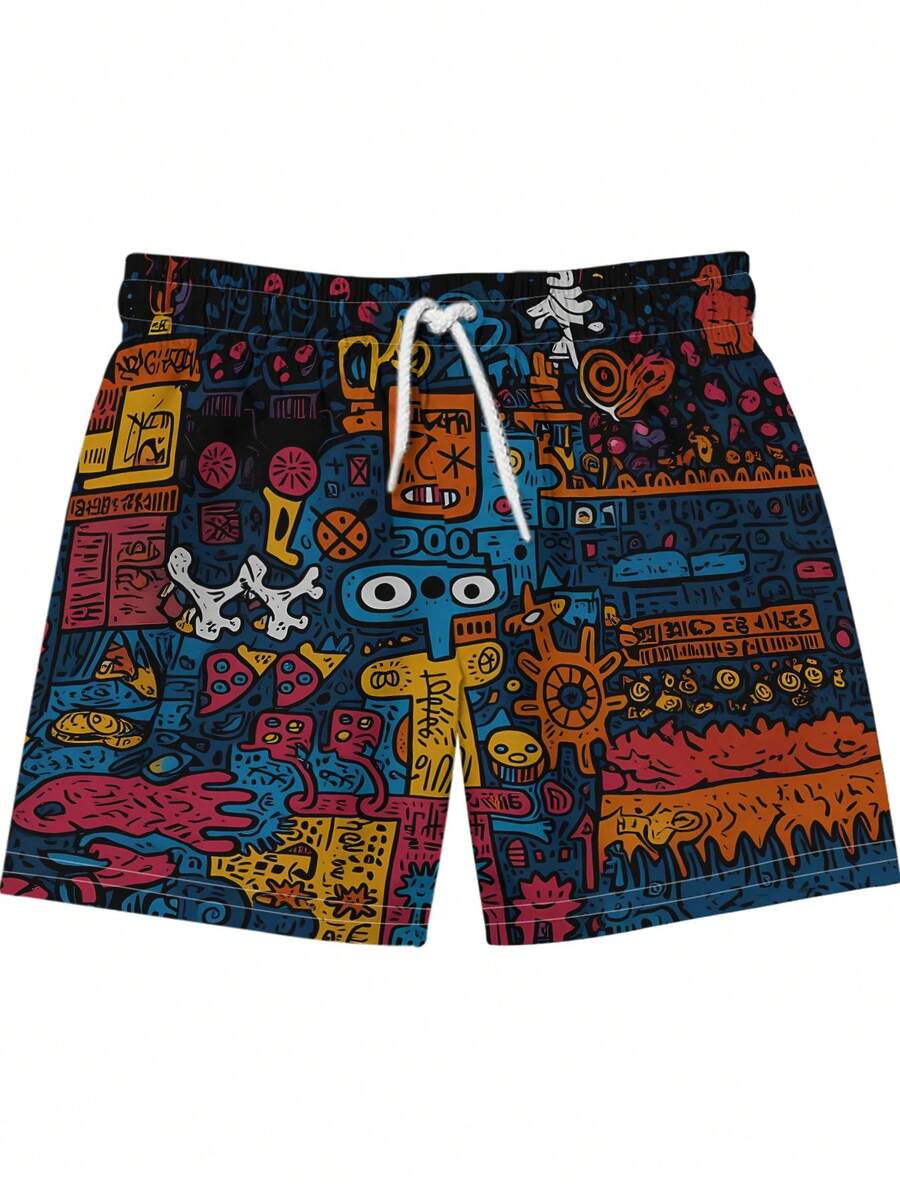 Mens Beach Shorts 3D Digital P - مراجعة Swim Trunk Quick Dry وسعره