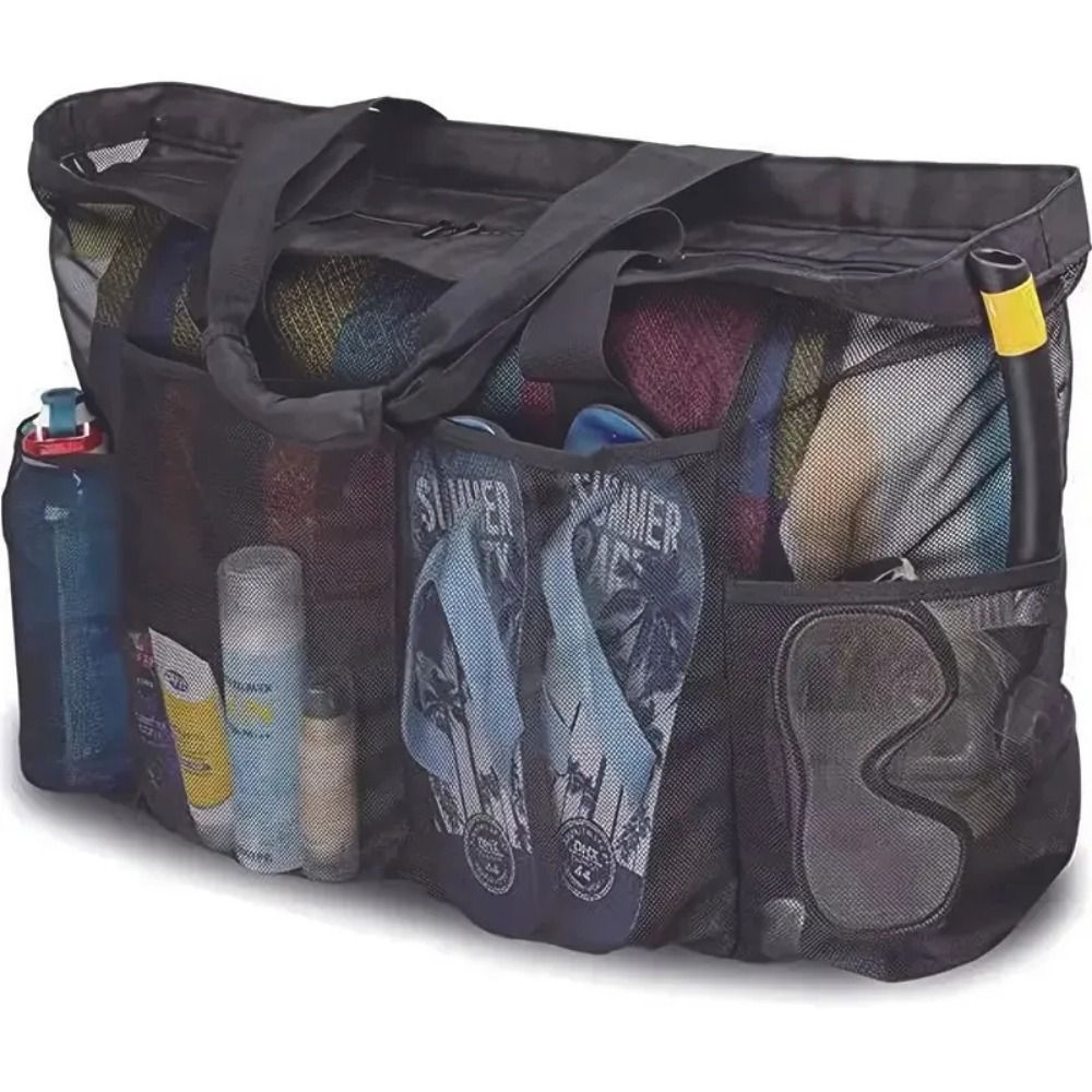 Large-Capacity Mesh Beach Hand - مراجعة Beach Towel Large وسعره