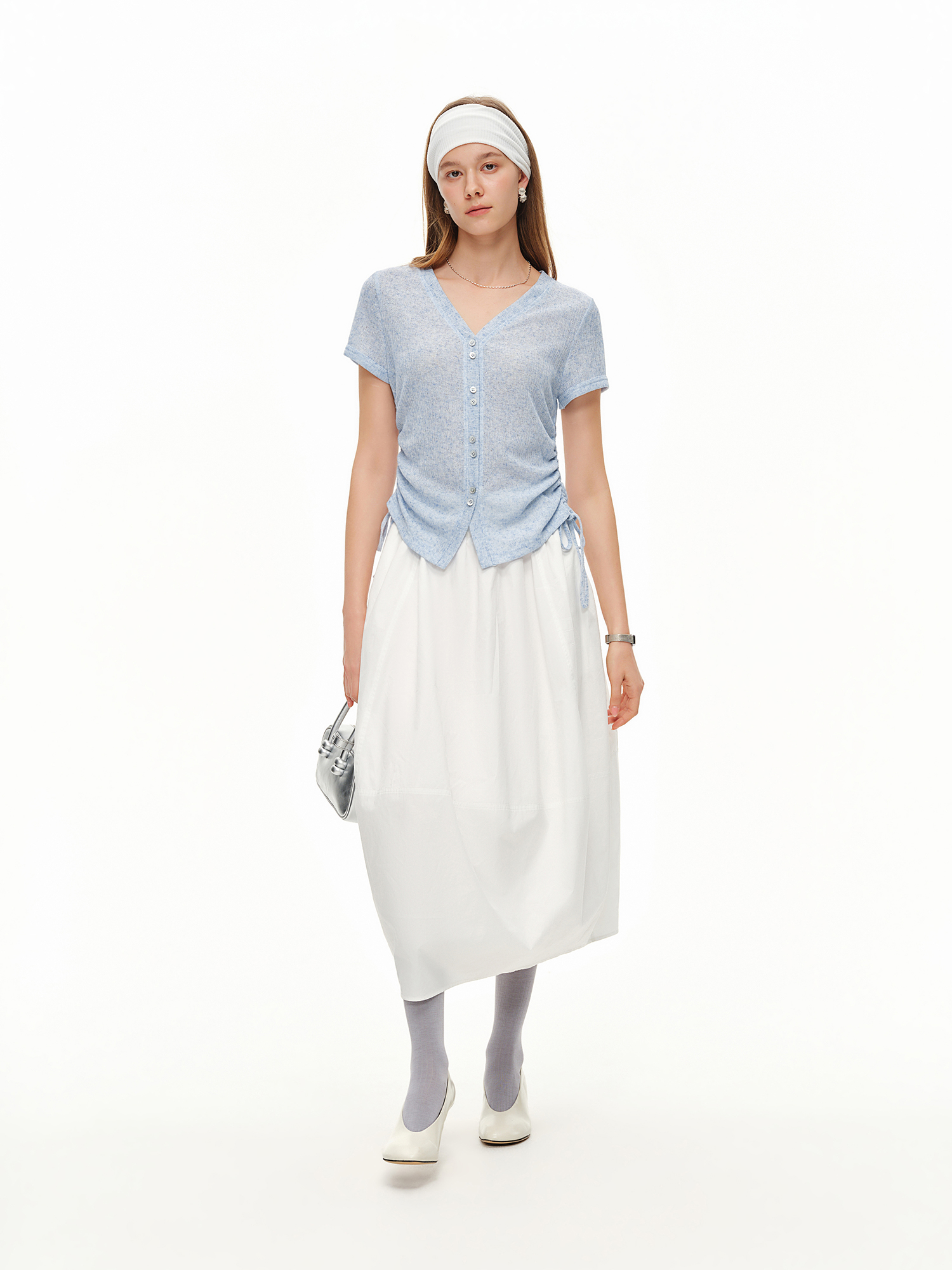 DUSHU Lightweight V-neck Linen - مراجعة Short Linen Drawstring وسعره