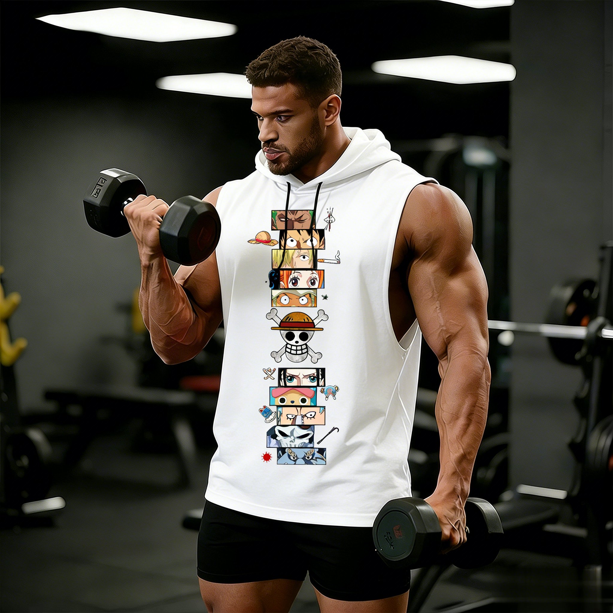 One Piece Anime Hoodie Sleevel - مراجعة Tank Top Muscle وسعره