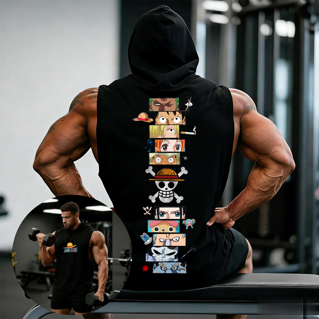 One Piece Anime Hoodie Sleevel - مراجعة Tank Top Muscle وسعره