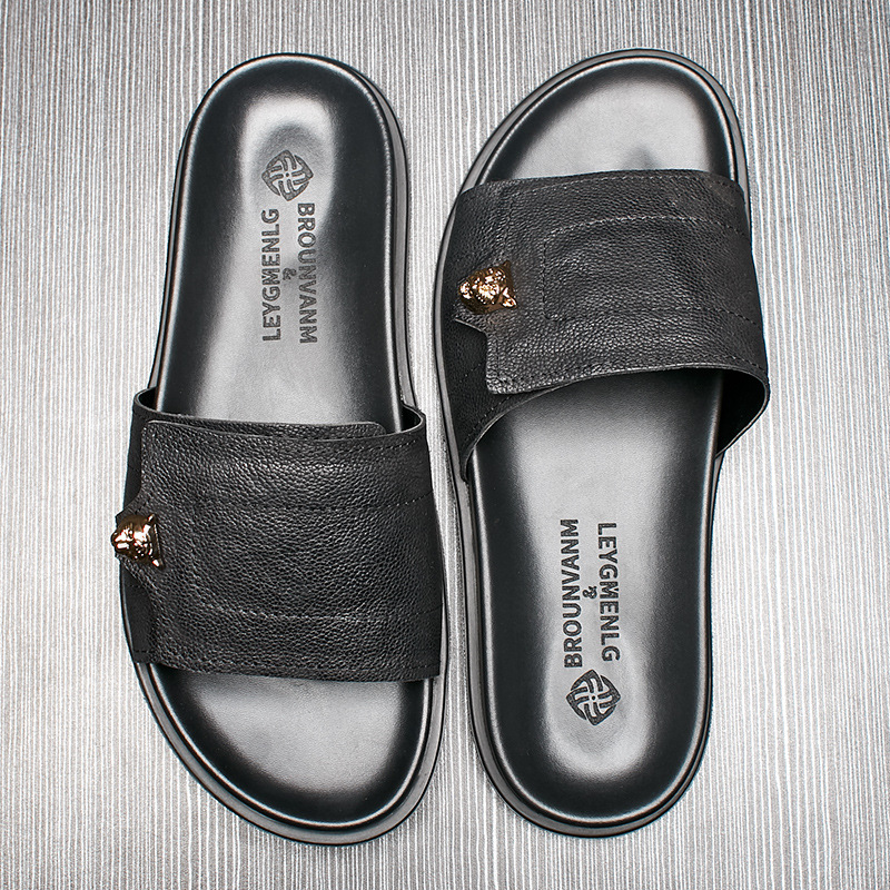 2025 New Genuine Leather Slipp - مراجعة Flip Flop Leather Men وسعره