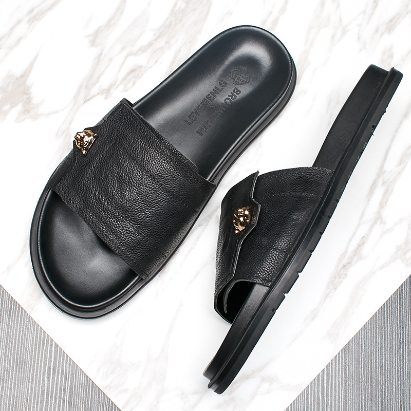 2025 New Genuine Leather Slipp - مراجعة Flip Flop Leather Men وسعره