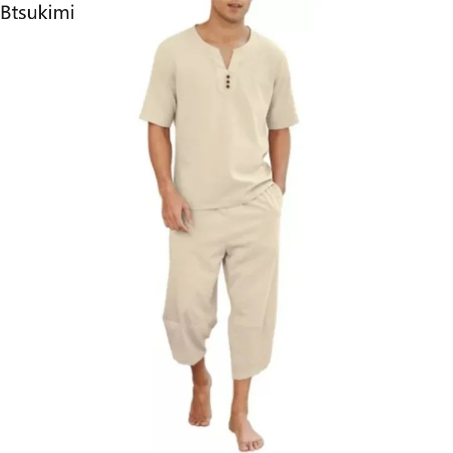 2026 Men's Hip Hop Cotton Line - مراجعة Short Linen Drawstring وسعره