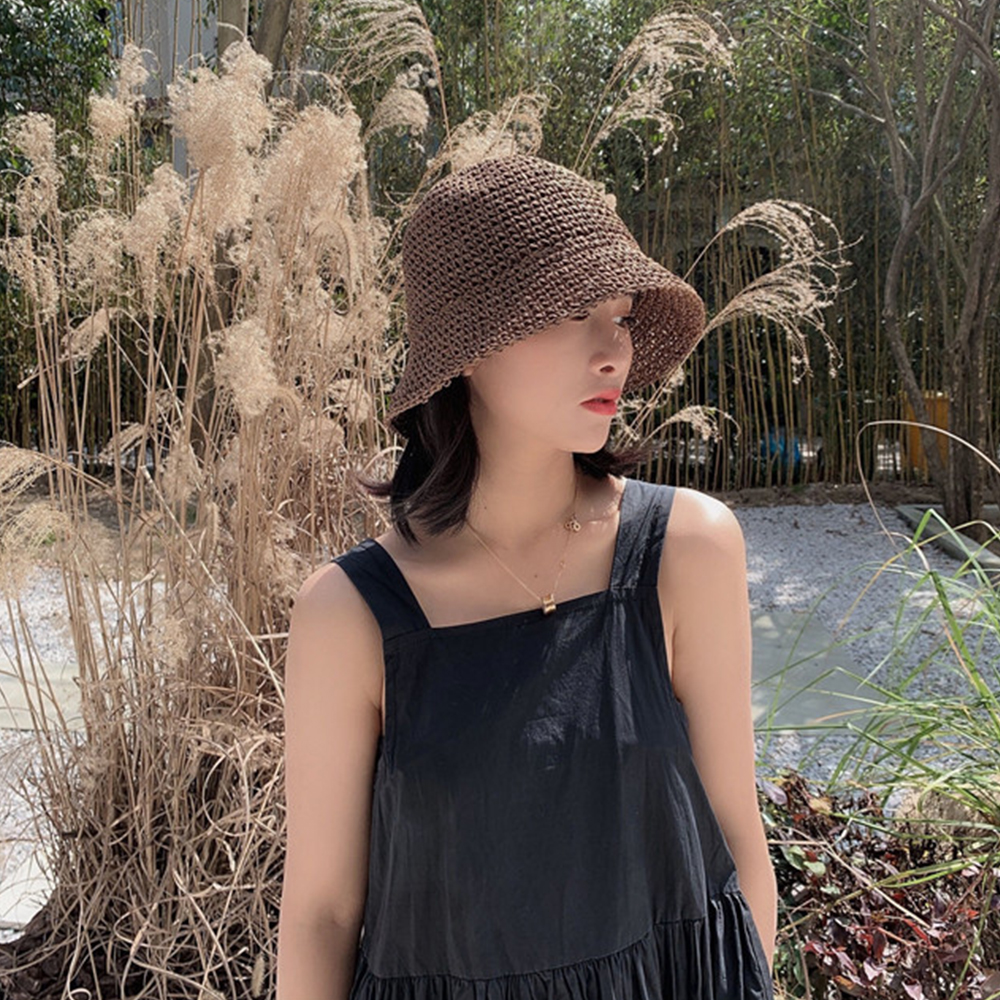 Hot Women's Fashion Summer Cap - مراجعة Bucket Hat Straw وسعره