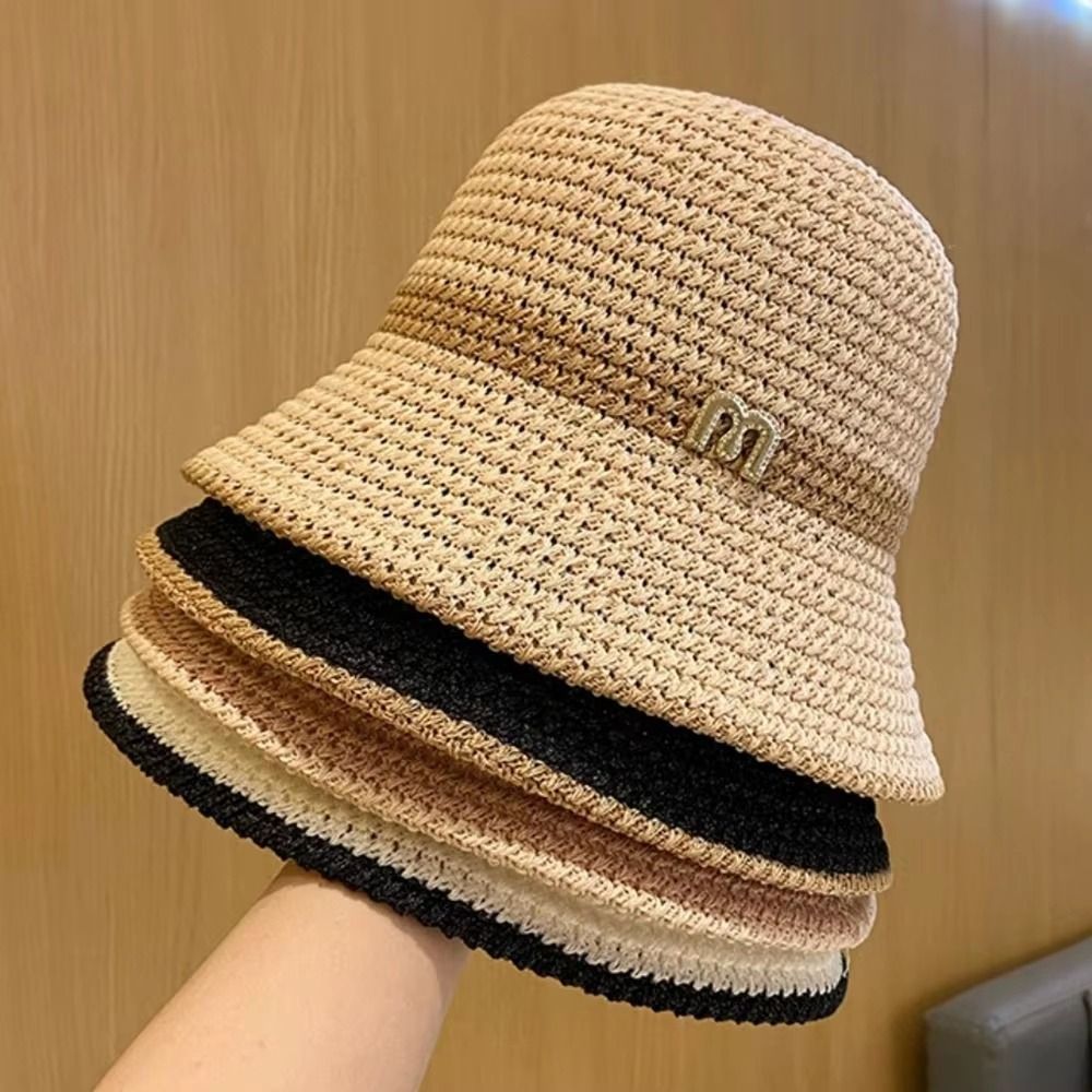 Elegant Bow Fisherman Hat Fold - مراجعة Bucket Hat Straw وسعره