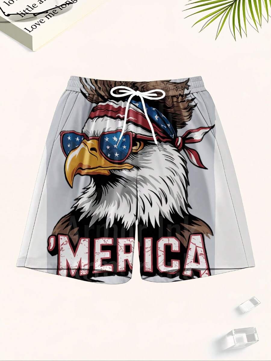 Patriotic Mens Swim Trunks Wit - مراجعة Swim Trunk Quick Dry وسعره