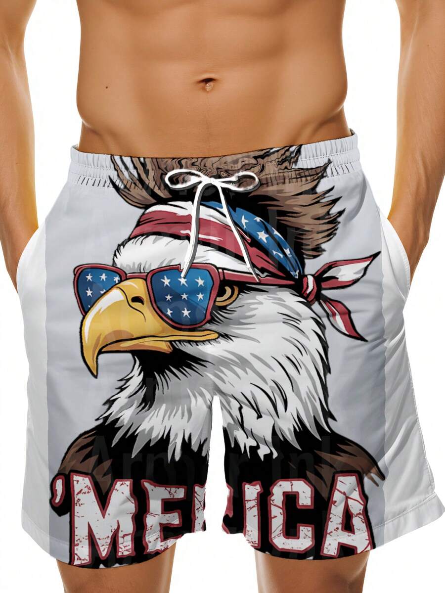 Patriotic Mens Swim Trunks Wit - مراجعة Swim Trunk Quick Dry وسعره
