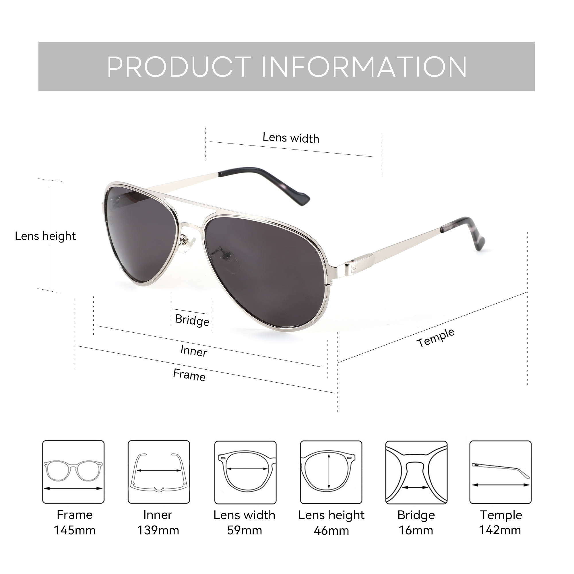 BLUEMOKY XL Size High Quilty M - مراجعة Sunglasses Aviator Polarized وسعره