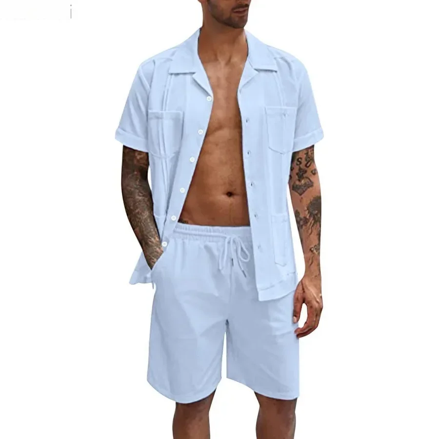 New Men's Summer Casual Sport  - مراجعة Short Linen Drawstring وسعره
