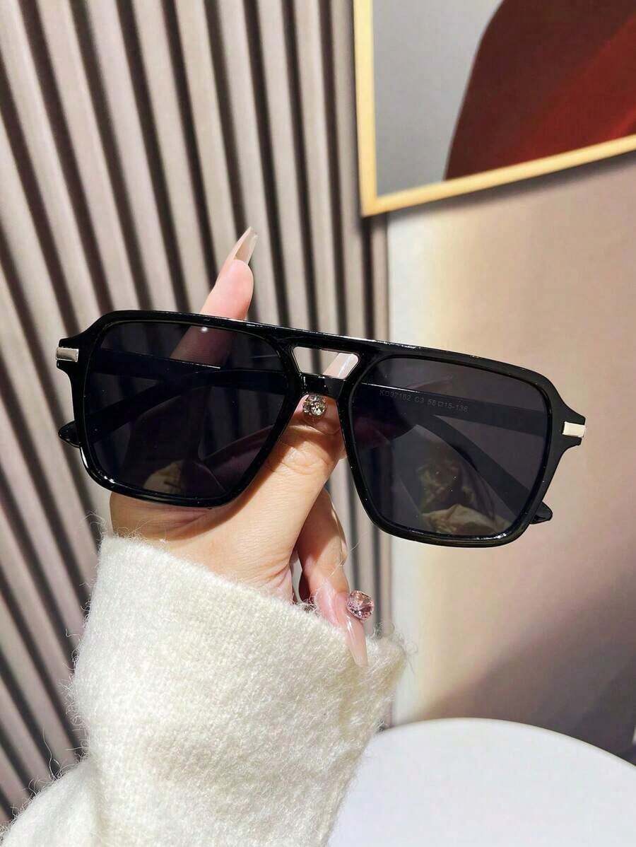 Fashion Double Bridge Aviator  - مراجعة Sunglasses Aviator Polarized وسعره