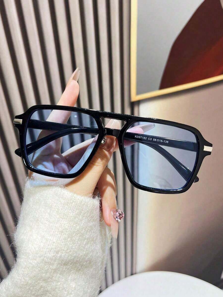 Fashion Double Bridge Aviator  - مراجعة Sunglasses Aviator Polarized وسعره