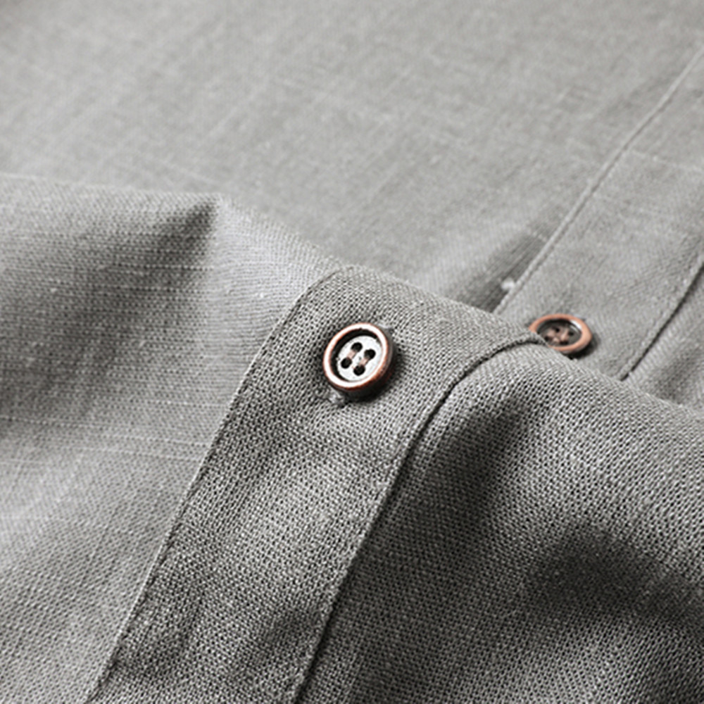Men's Cotton Linen Tang Suit S - مراجعة Short Linen Drawstring وسعره
