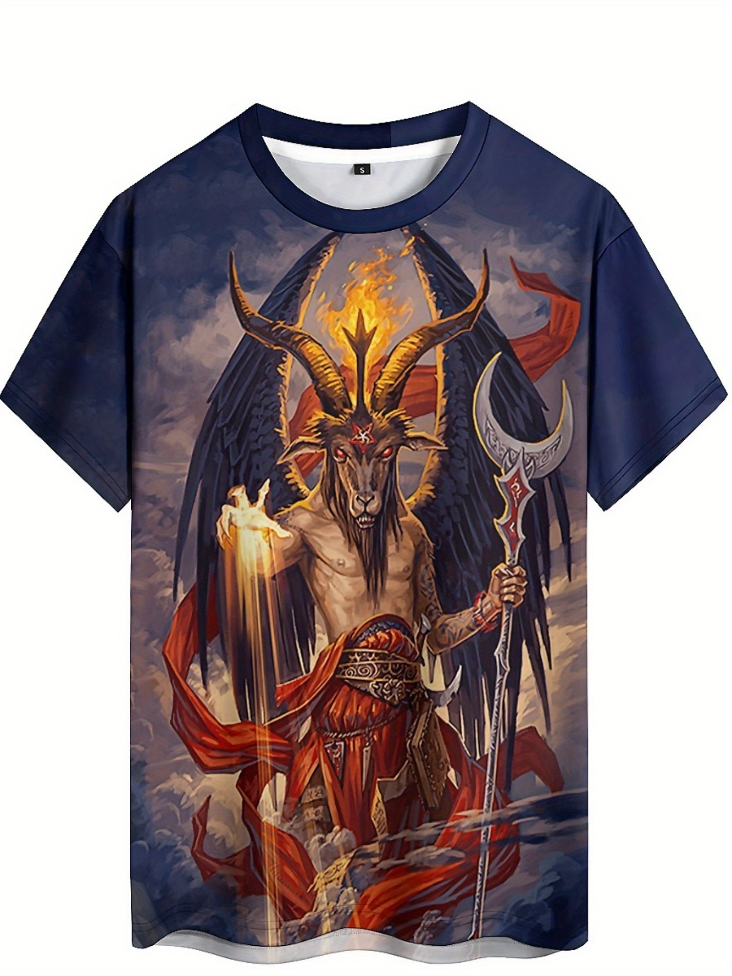 Men's 3D Demon Print T-Shirt | - مراجعة Tee Graphic Print وسعره