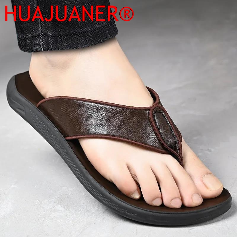 Casual Outdoor Men's Sandals S - مراجعة Flip Flop Leather Men وسعره