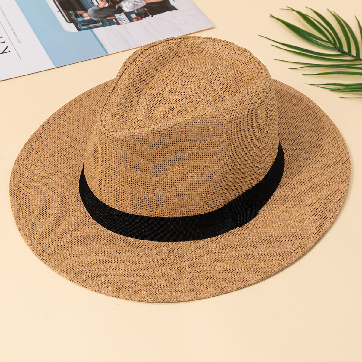 Hat, male, summer vacation, be - مراجعة Bucket Hat Straw وسعره
