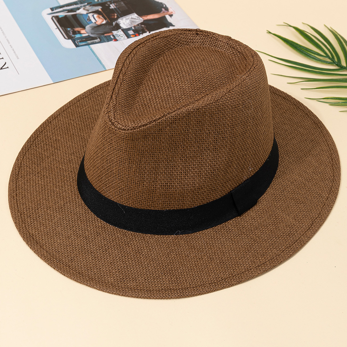 Hat, male, summer vacation, be - مراجعة Bucket Hat Straw وسعره
