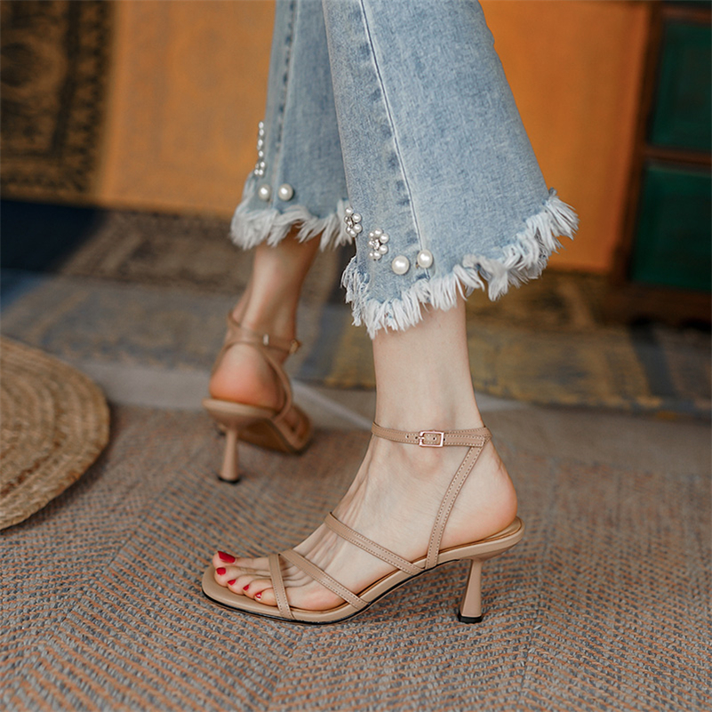 Meotina Sandals Women Shoes Sq - مراجعة Casual Sandal Leather وسعره